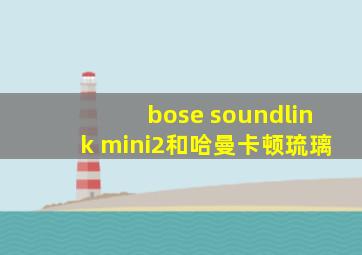 bose soundlink mini2和哈曼卡顿琉璃